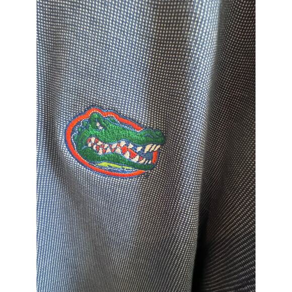 Florida Gators Cutter and Buck Mens Large Navy Polo Golf Shirt Logo DryTec NCAA - Picture 2 of 9